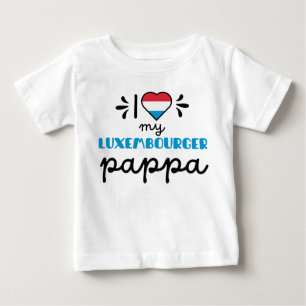 I Love My Luxembourger Pappa cute Baby T-Shirt