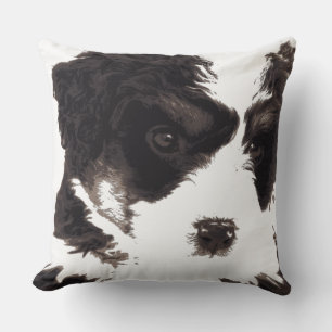 I Love My Maltese Black and White Puppy Dog Throw Pillow