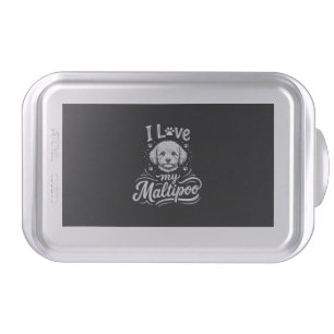 I Love My Maltipoo Dog Lover Cake Pan