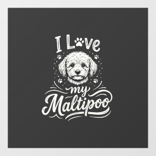 I Love My Maltipoo Dog Lover Floor Decals