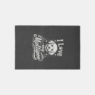 I Love My Maltipoo Dog Lover Rug
