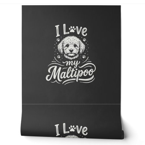 I Love My Maltipoo Dog Lover Wallpaper