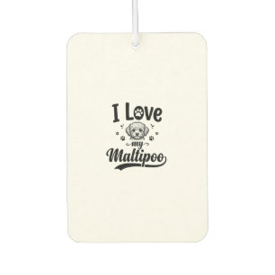 I Love My Maltipoo Vintage Engraving Dog Design_1 Air Freshener