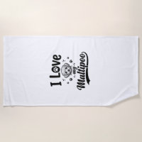 I Love My Maltipoo Vintage Engraving Dog Design_1