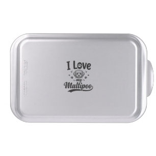 I Love My Maltipoo Vintage Engraving Dog Design_1 Cake Pan
