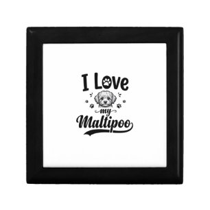 I Love My Maltipoo Vintage Engraving Dog Design_1 Gift Box