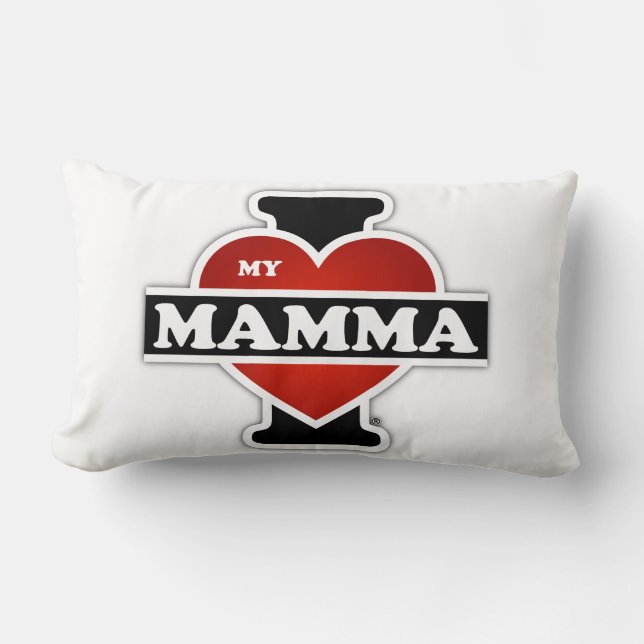 I Love My Mamma Lumbar Pillow (Front)