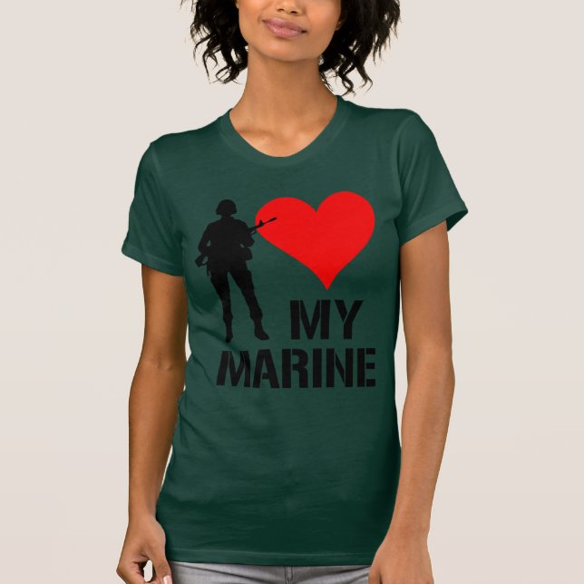 I Love My Marine T-Shirt (Front)