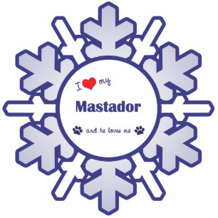 I Love My Mastador (Male Dog) Statuette