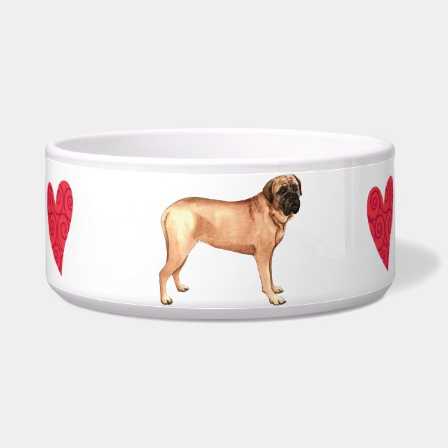 I Love my Mastiff Bowl (Right)