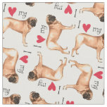 I Love my Mastiff Fabric