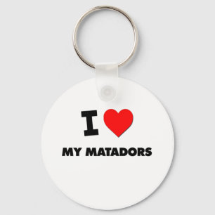 I Love My Matadors Keychain