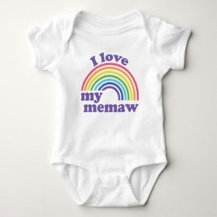 I Love My MeMaw - Cute Rainbow Baby Bodysuit