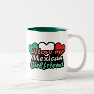 I Love My Mexican Girlfriend Two-Tone Coffee Mug