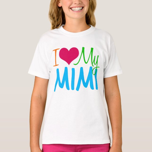 I Love My Mimi Kids T-Shirt (Front)