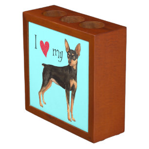 I Love my Min Pin Pencil Holder