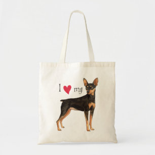 I Love my Min Pin Tote Bag