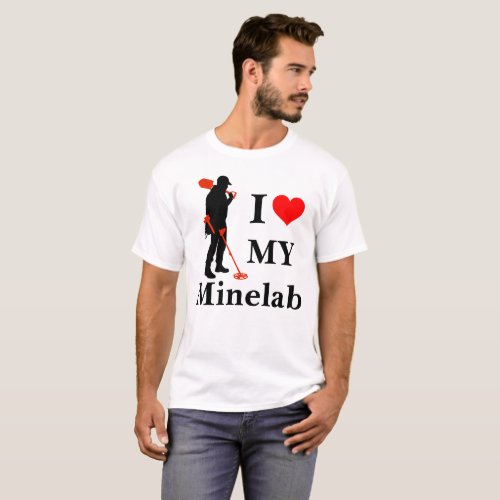 I Love My Minelab metal detecting shirt