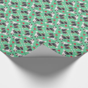 I Love my Mini American Shepherd Wrapping Paper