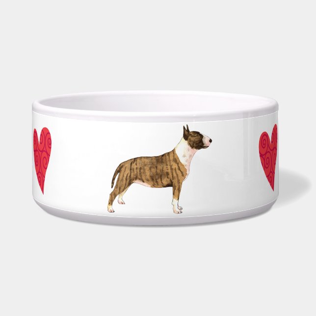 I Love my Mini Bull Terrier Bowl (Right)
