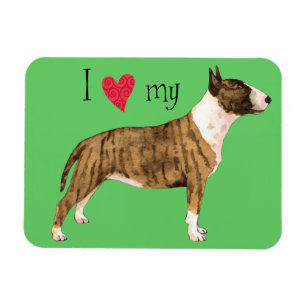 I Love my Mini Bull Terrier Magnet