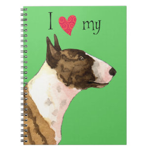 I Love my Mini Bull Terrier Notebook