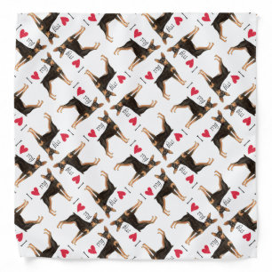 I Love my Miniature Pinscher Bandana