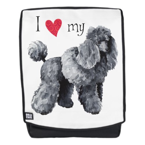 I Love my Miniature Poodle Backpack