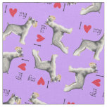I Love my Miniature Schnauzer Fabric