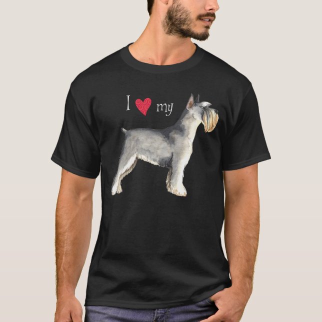 I Love my Miniature Schnauzer T-Shirt (Front)