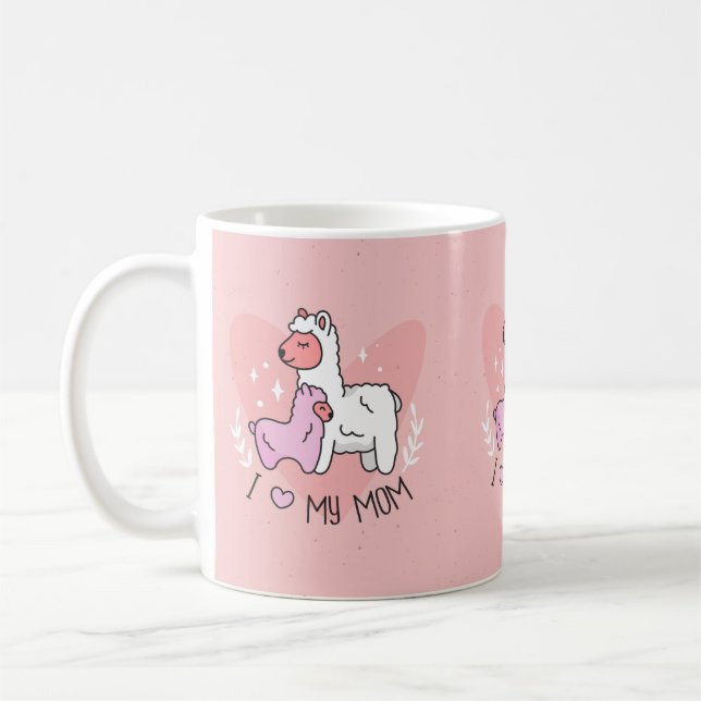 I Love My Mom Alpacas Mug (Left)