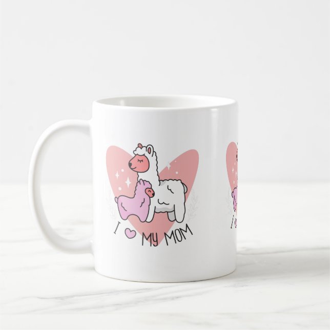 I Love My Mom Alpacas Mug (Left)
