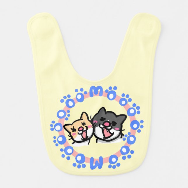 I love my mom! baby bib (Front)