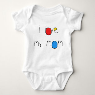 I Love My Mom Baby Bodysuit
