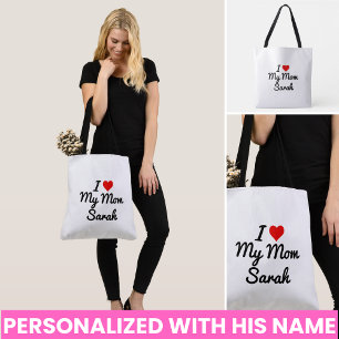 I Love My Mom Create Your Own Mothers Name Crossbody Bag