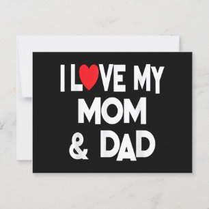 I Love My Mom & Dad - Celebrate Family Mother Fath Postcard
