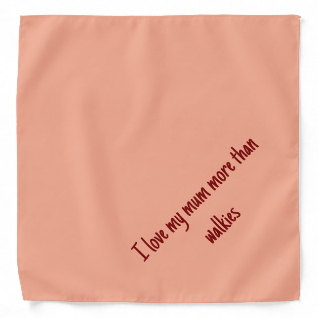 I love my mom dog bandana  (Front)