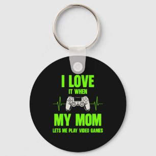 I Love My Mom Gamer Gaming Teen Boys Video Game Co Keychain