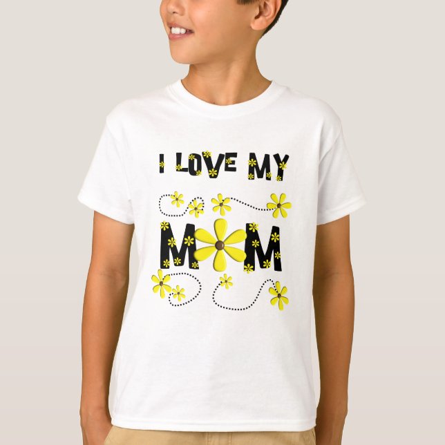 "I Love My Mom" Kids T-Shirt (Front)