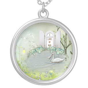 I LOVE MY MOM  ROUND NECKLACE