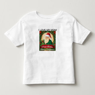 I Love My Mom - Santa Christmas T-Shirt