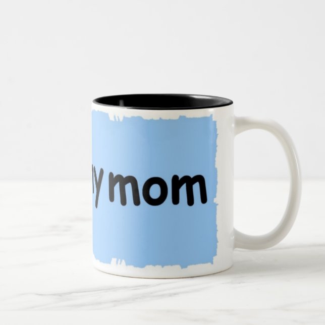 i love my mom Two-Tone coffee mug (Right)