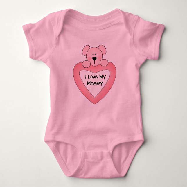 I Love My Mommy baby Bodysuit (Front)