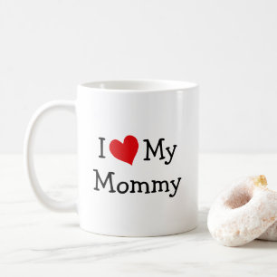 I Love My Mommy Red Heart Photo Coffee Mug
