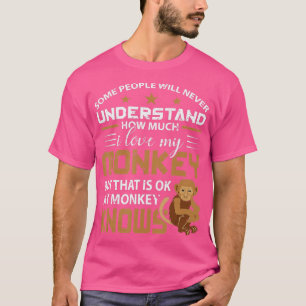 I Love My Monkey Animal Monkey Gift T-Shirt