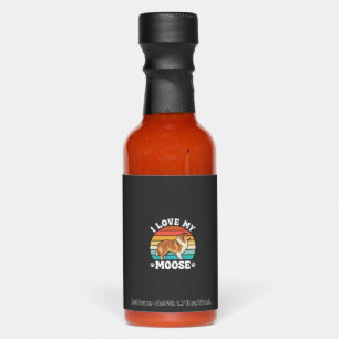 I Love My Moose Retro Collie Dog Hot Sauces