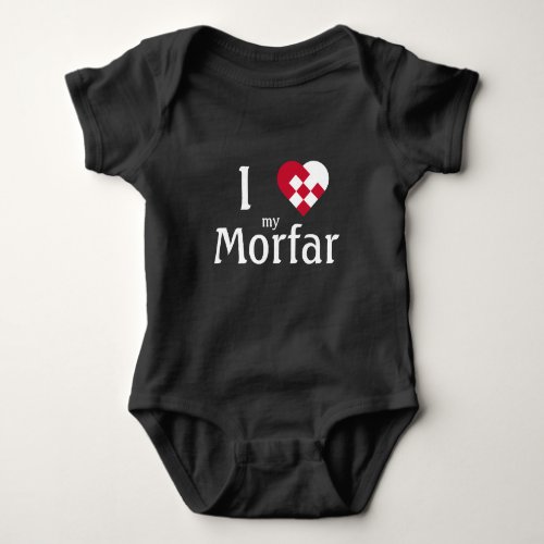 I Love My Morfar mothers father cute baby Baby Bodysuit