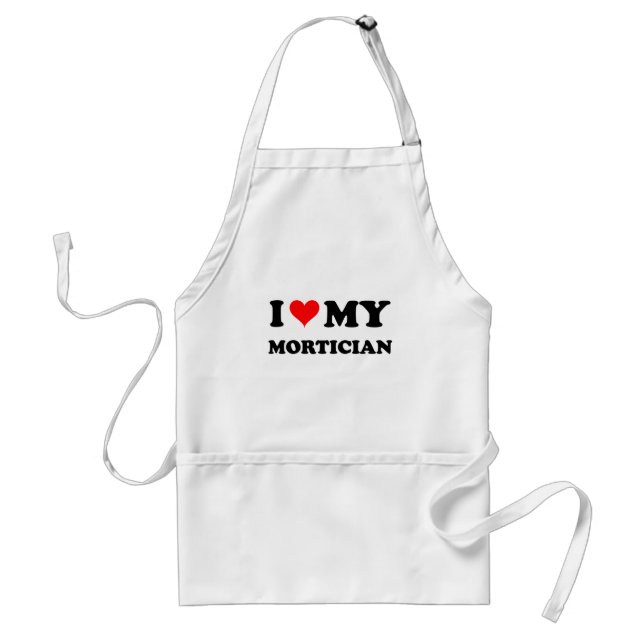 I Love My Mortician Adult Apron (Front)