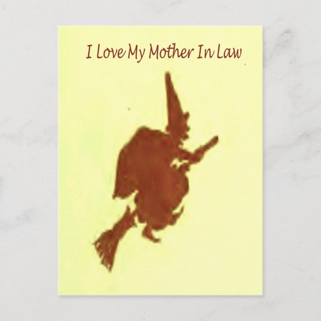 I love my mother in law postcard (Front)
