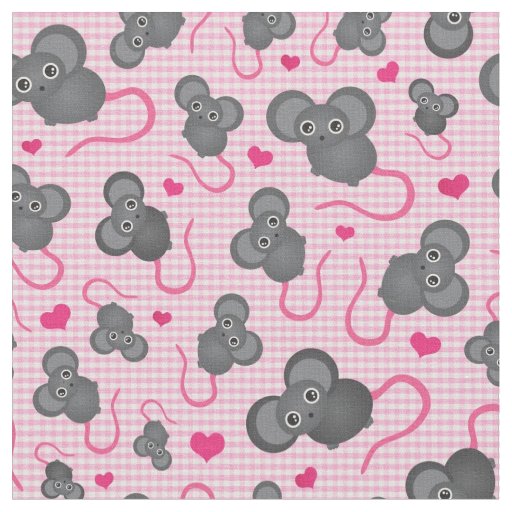 I love my mouse pattern in pink fabric